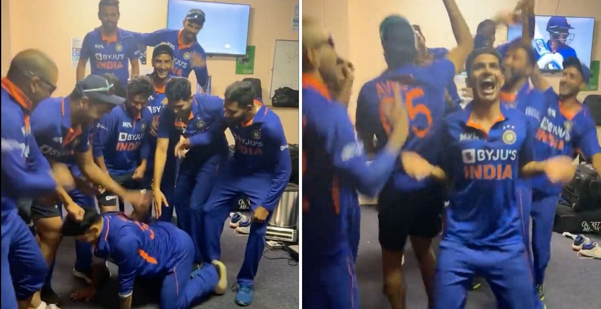 Indian cricketers, dancing