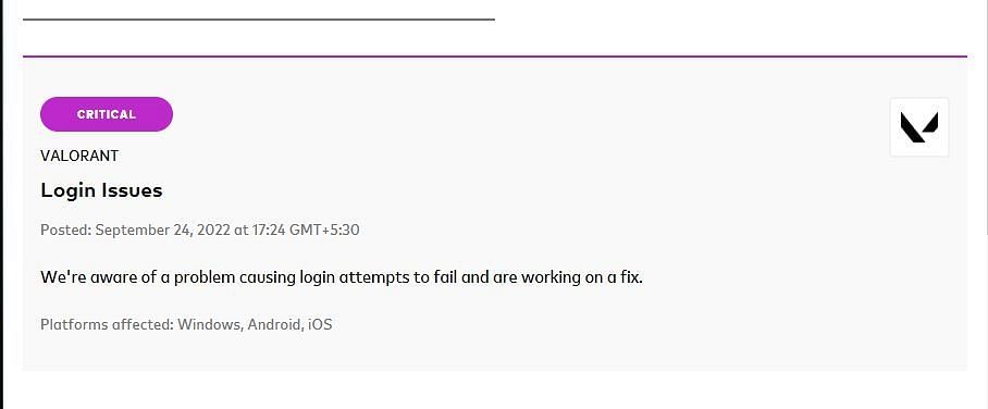 Valorant: Fixing the 'sorry, the login servers are temporarily