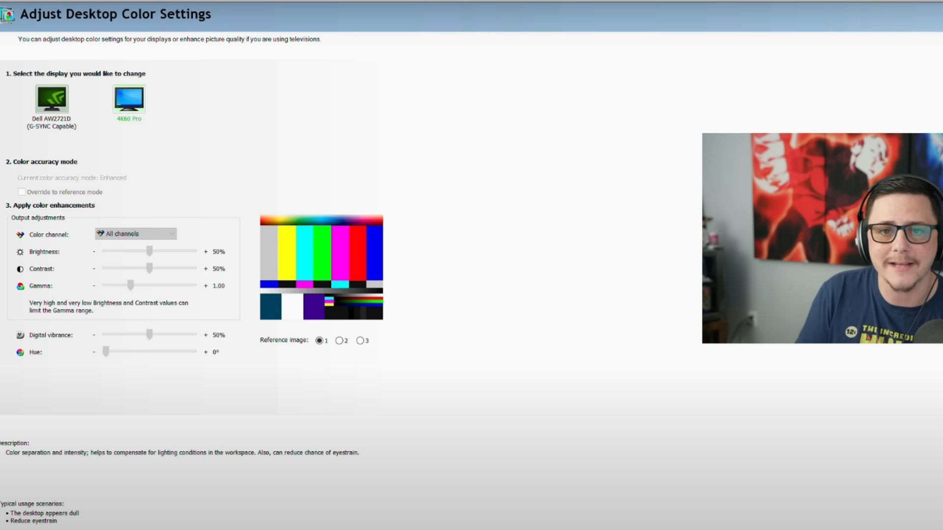 JGOD&#039;s NVIDIA color settings (Image via JGOD)