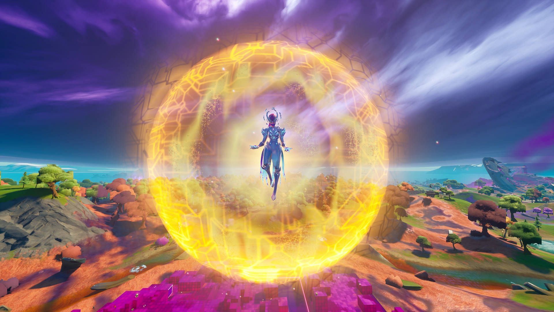 The Cube Queen worked together with The Cube King to conquer different realities (Image via Epic Games)