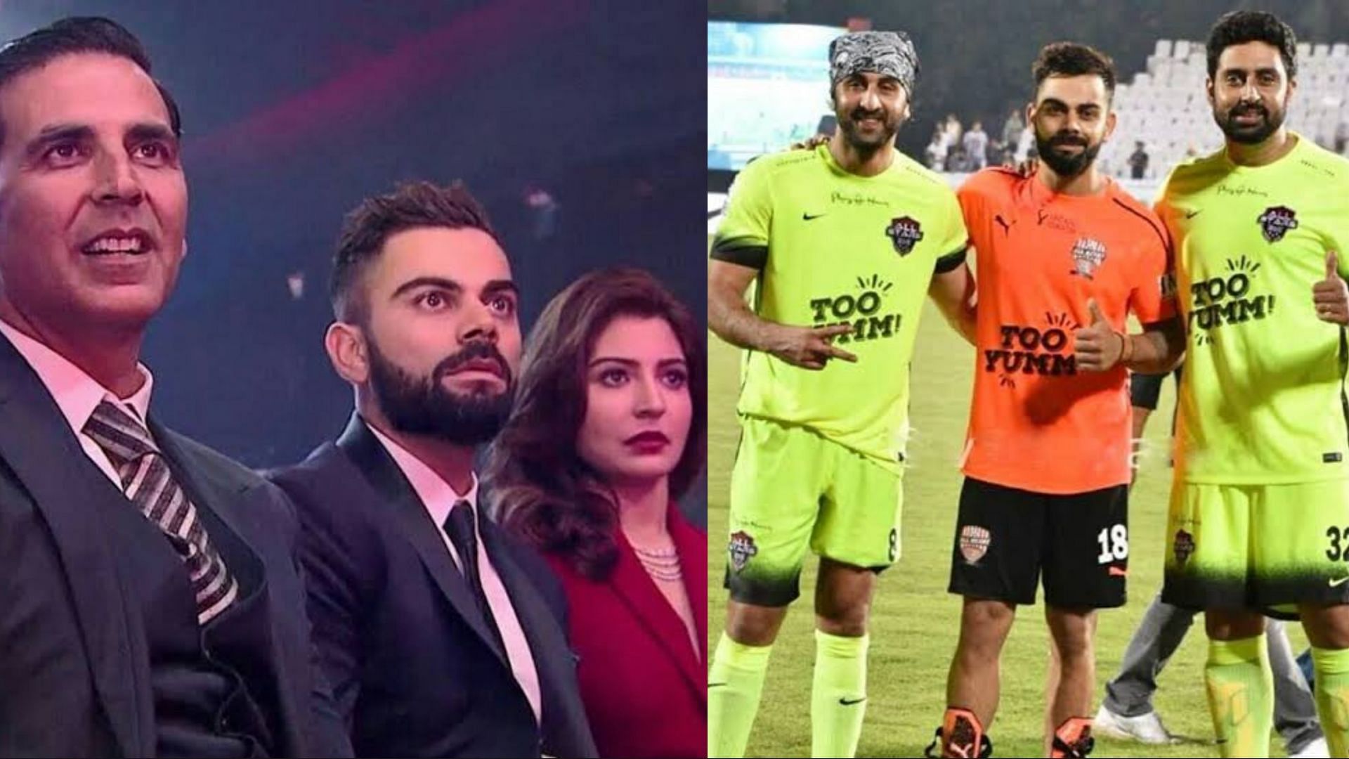 Virat Kohli with Bollywood celebrities (Image Source: Pinterest)