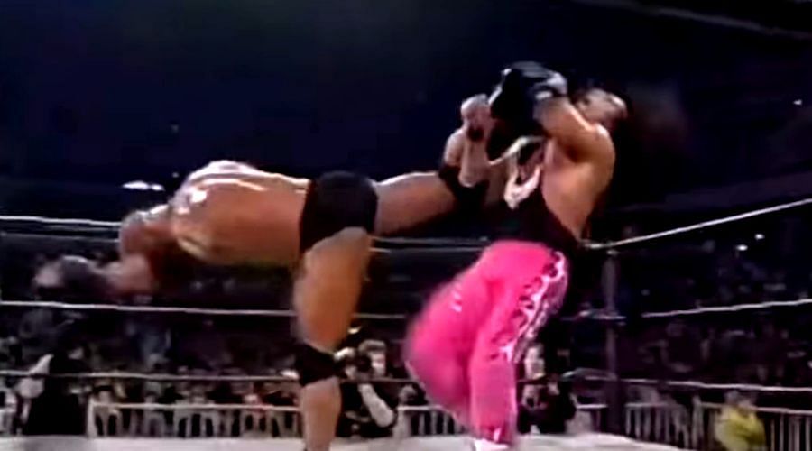 This kick from Goldberg was basically the end of The Hitman&#039;s career