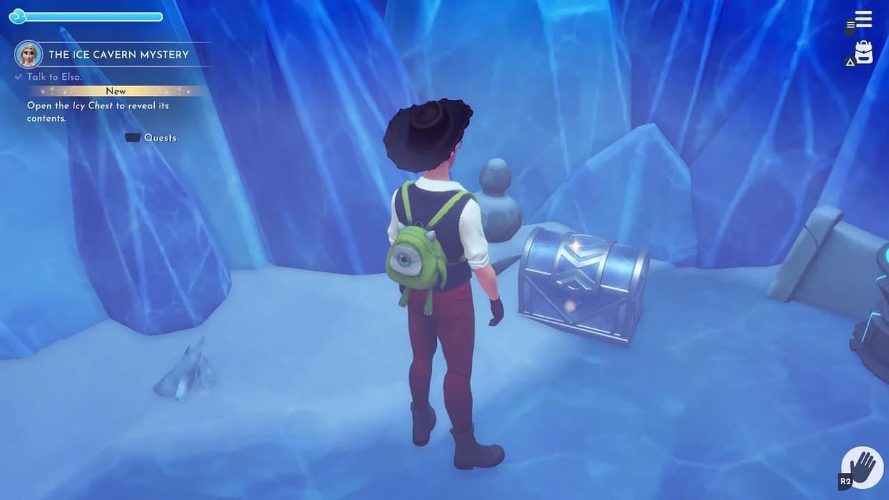Open the chest to receive Elsa&#039;s Gown in Disney Dreamlight Valley (Image via Gameloft)