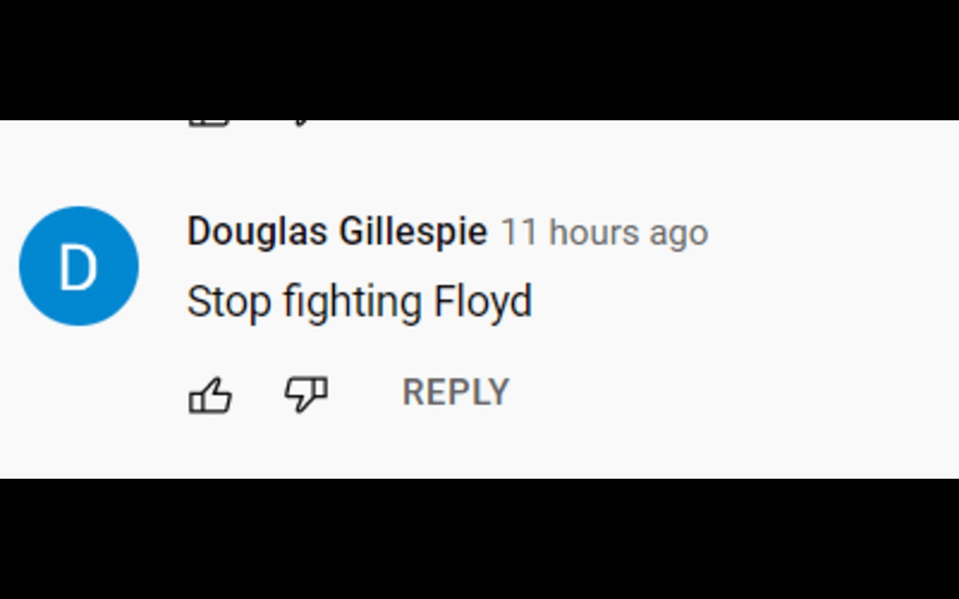 YouTube reaction on Mayweather