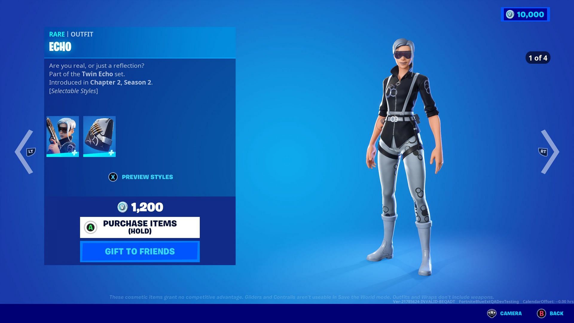 Players can now rent cosmetic items for 24 hours and check out what they look like with other cosmetics (Image via Epic Games)