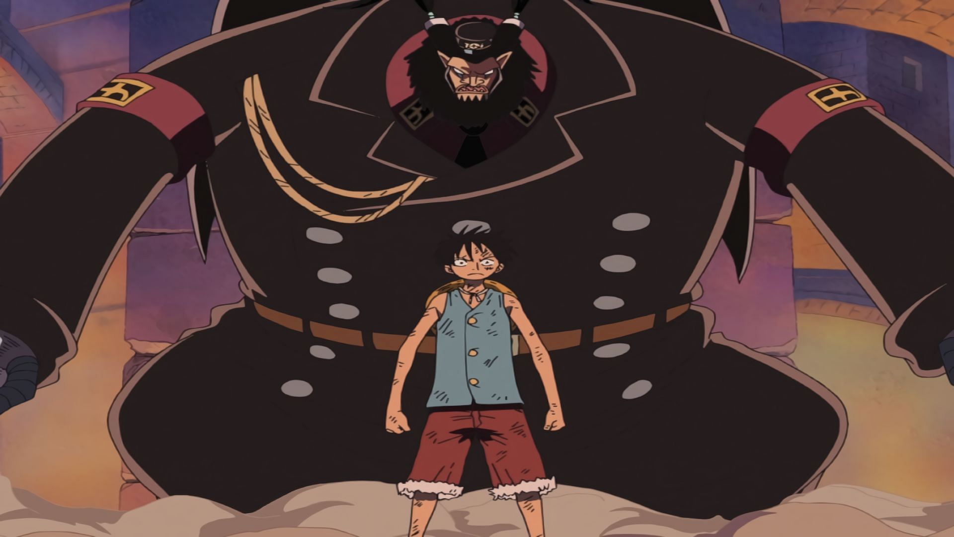 Luffy and Magellan as seen in One Piece (Image via Toei Animation)