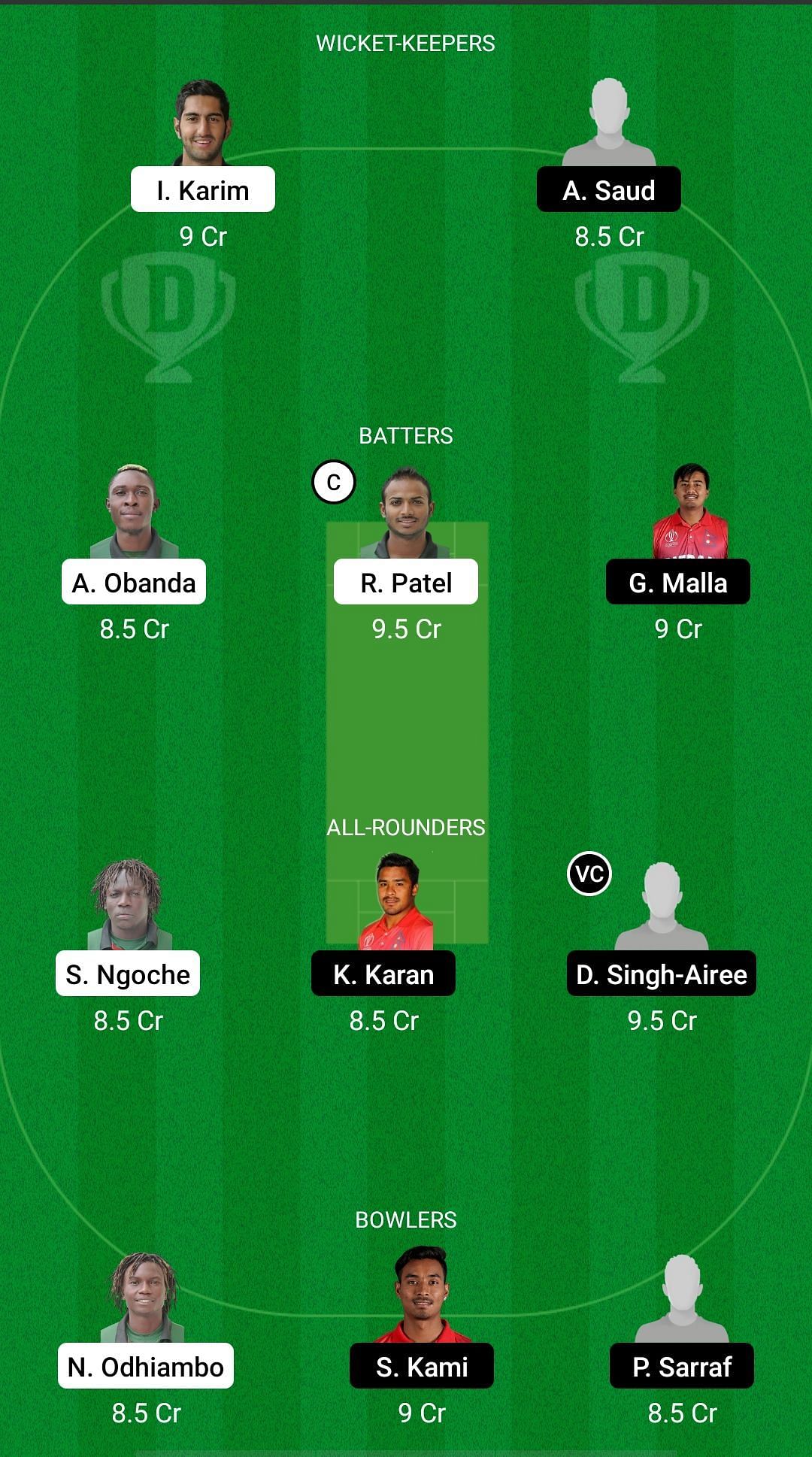 KEN vs NEP Dream11 Prediction Team, Match 2, Grand League