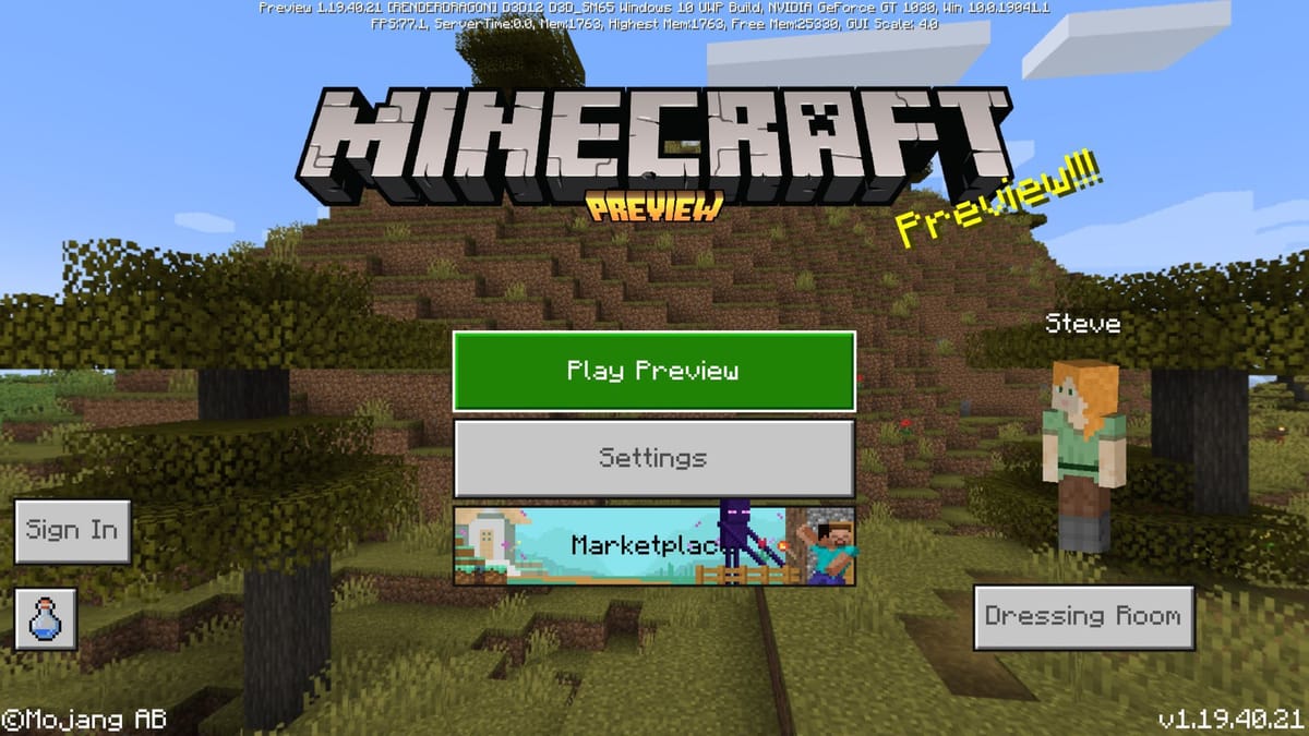 How to download Minecraft Bedrock beta 1.19.40.21