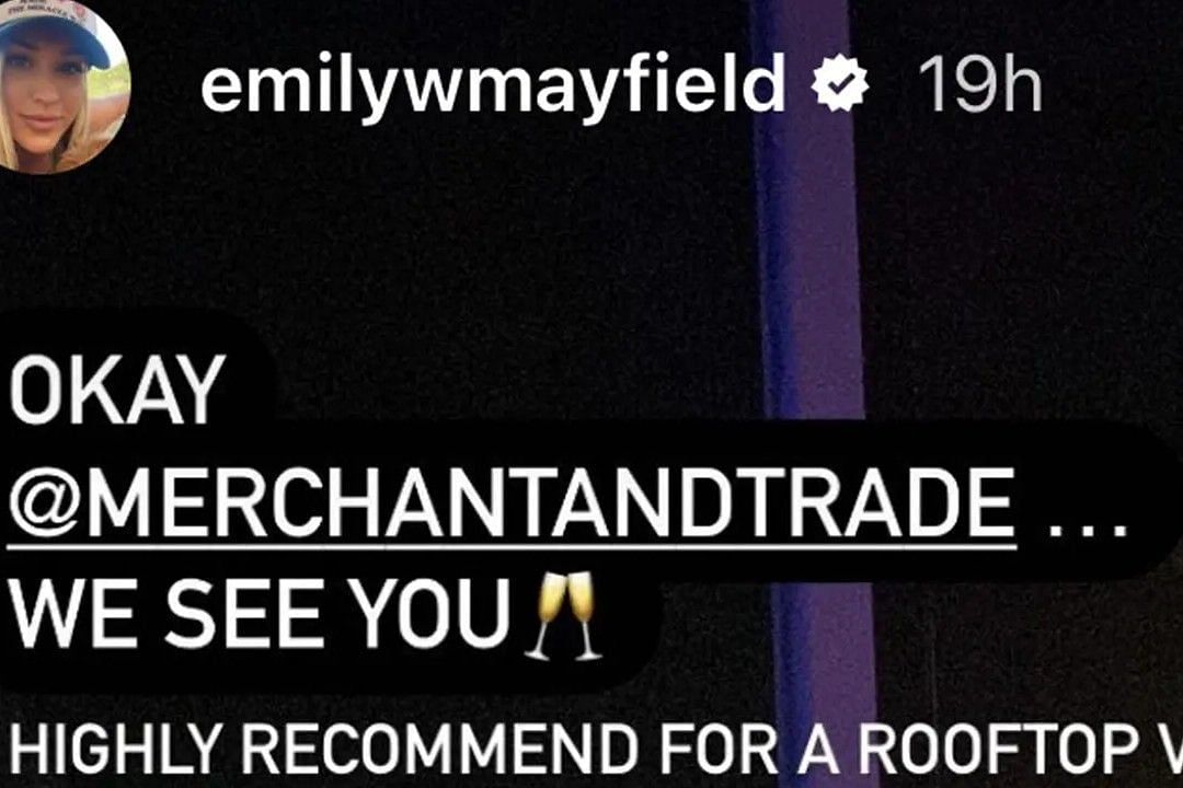 Emily posted on date night with Mayfield.