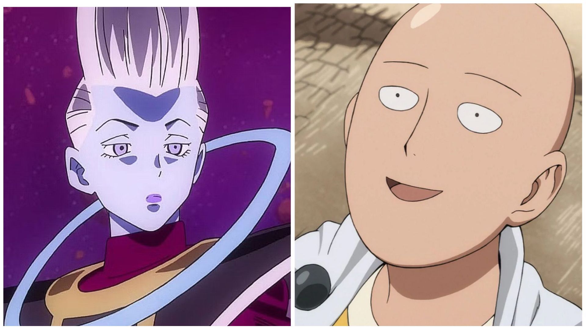 Saitama vs Whis (Images via Toei Animation and Madhouse)