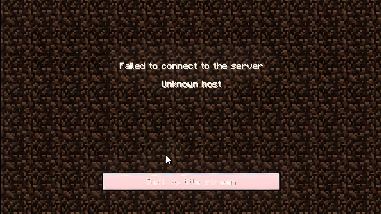 How to fix unknown host in Minecraft?