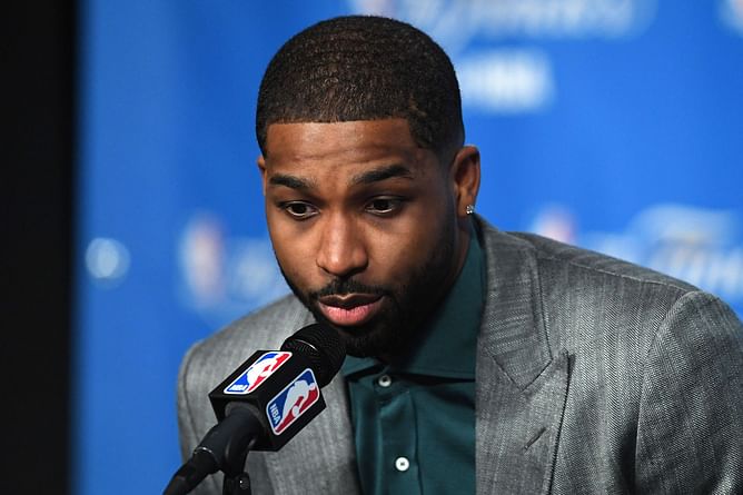 Reports: Tristan Thompson seen leaving a party with OnlyFans model Juanita JCV as beau Khloe debuts son's pictures on reality TV show
