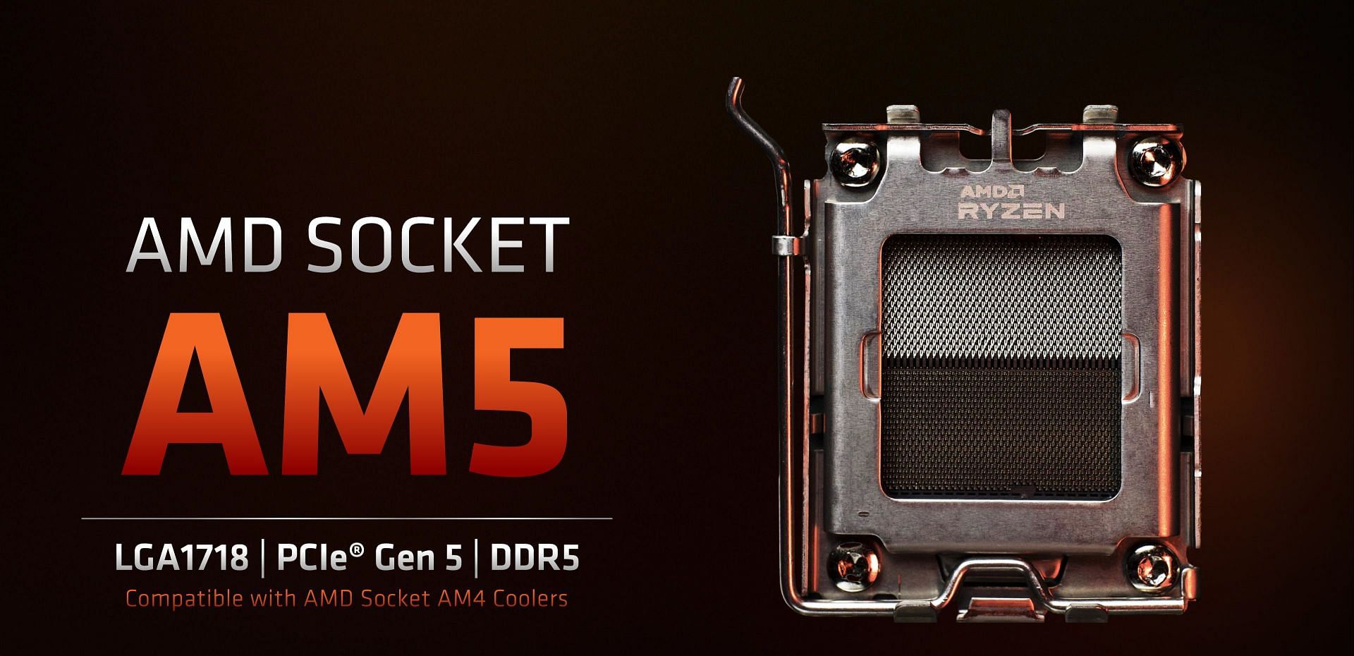 The upcoming AM5 socket will be DDR5 only (Image via AMD)
