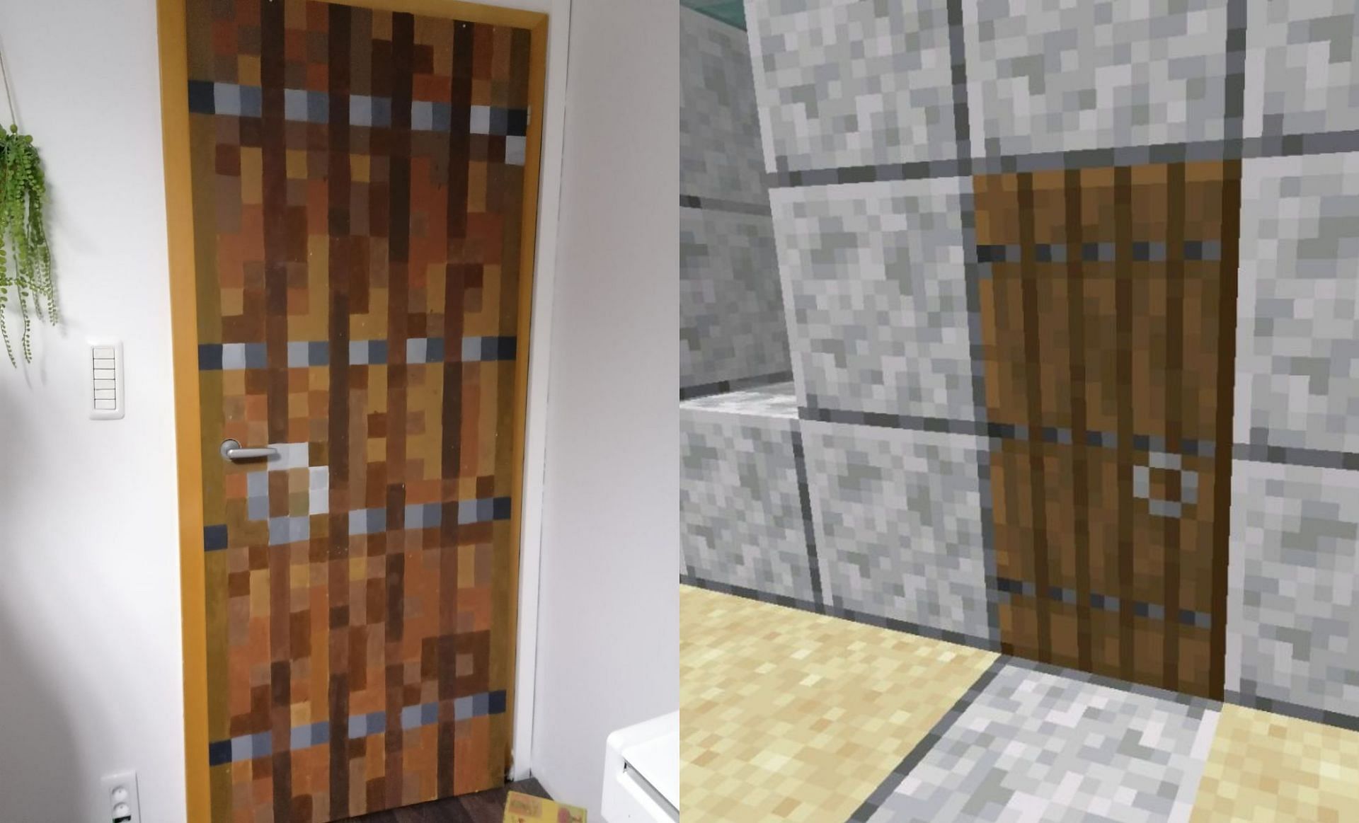 The real door and the virtual door (Image via u/Tiny_Chip813 on Reddit)