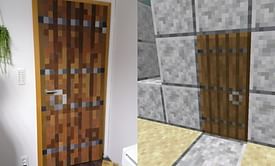 Redditor creates realistic Minecraft door after 14 hours of effort