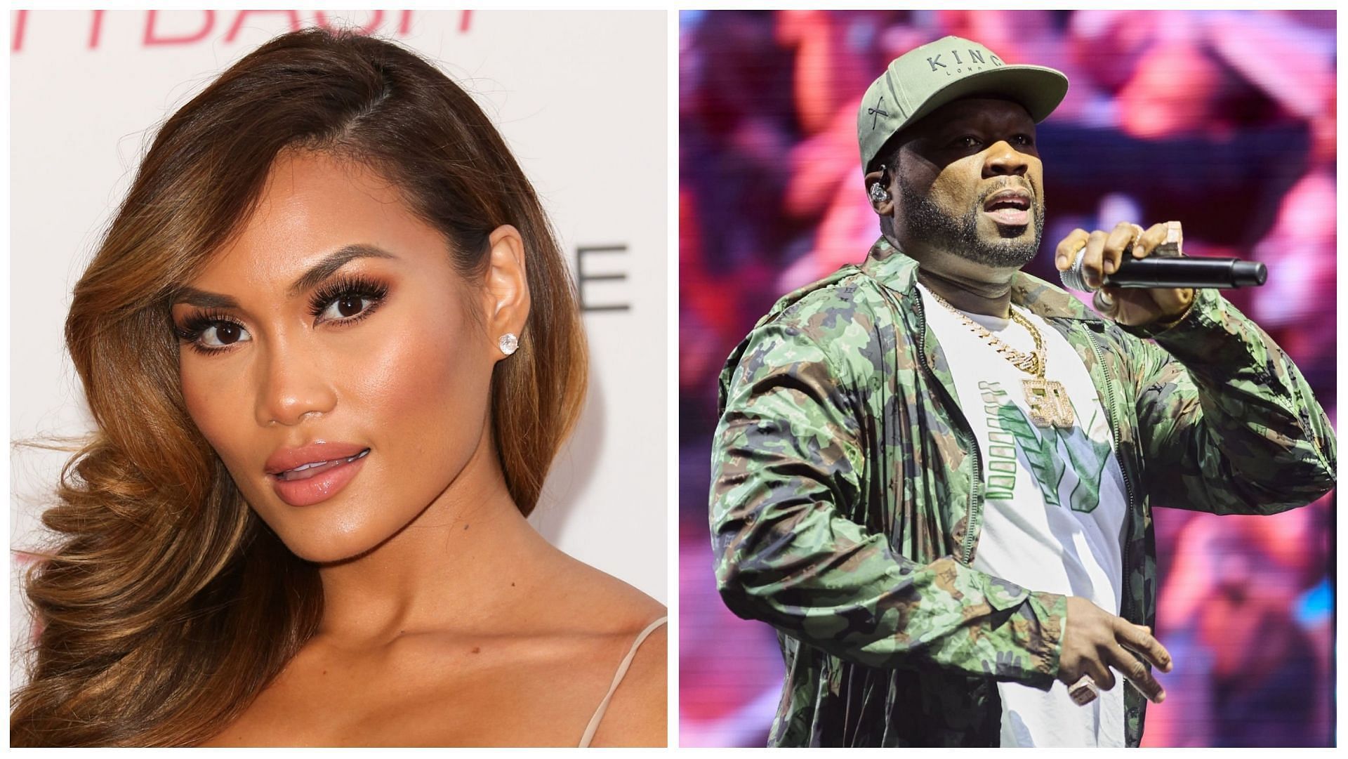 Daphne Joy reacted to the post shared by 50 Cent featuring their son (Images via Paul Archuleta and Burak Cingi/Getty Images)