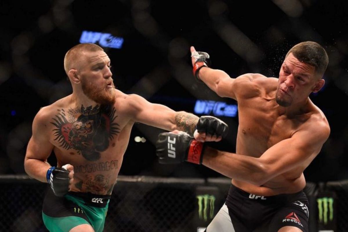 Conor McGregor was accused of running away in his second bout with Nate Diaz