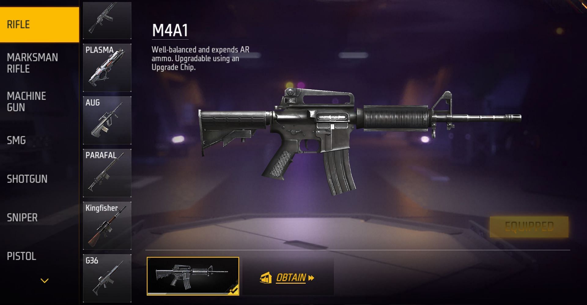M4A1 को उपयोग करने से फायदा मिलेगा (Image via Garena)