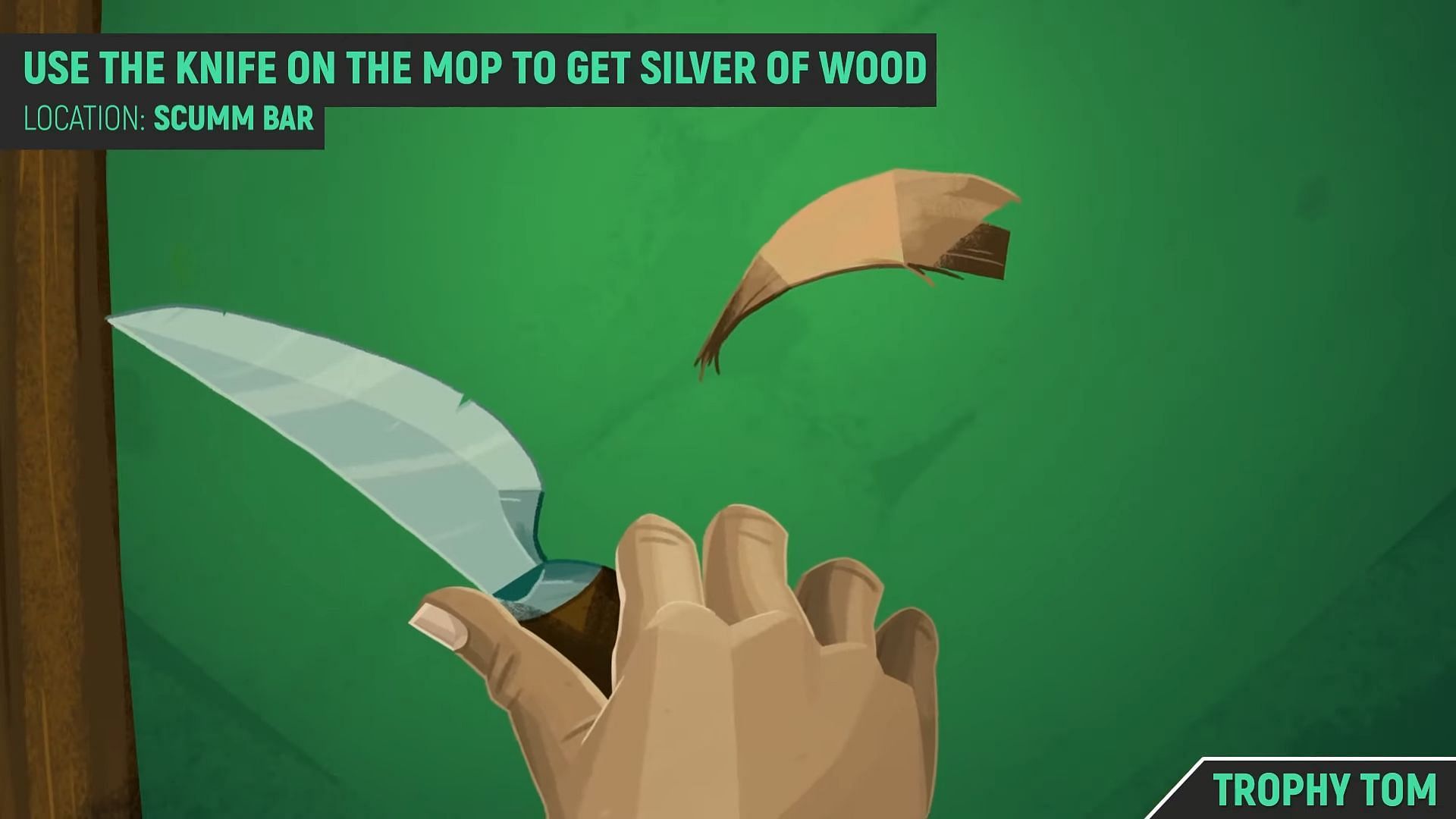 Carve out a piece of the mop (Image via Trophy Tom)