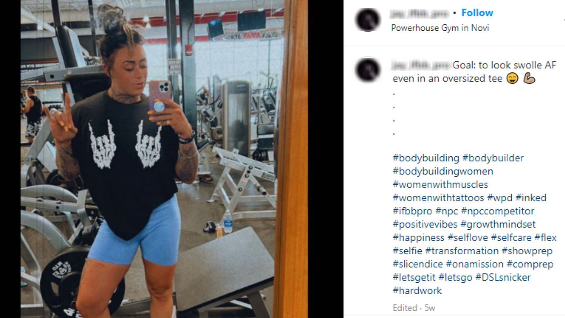 Janelle posing for a gym selfie. (Image via Instagram/Jay Victoria)