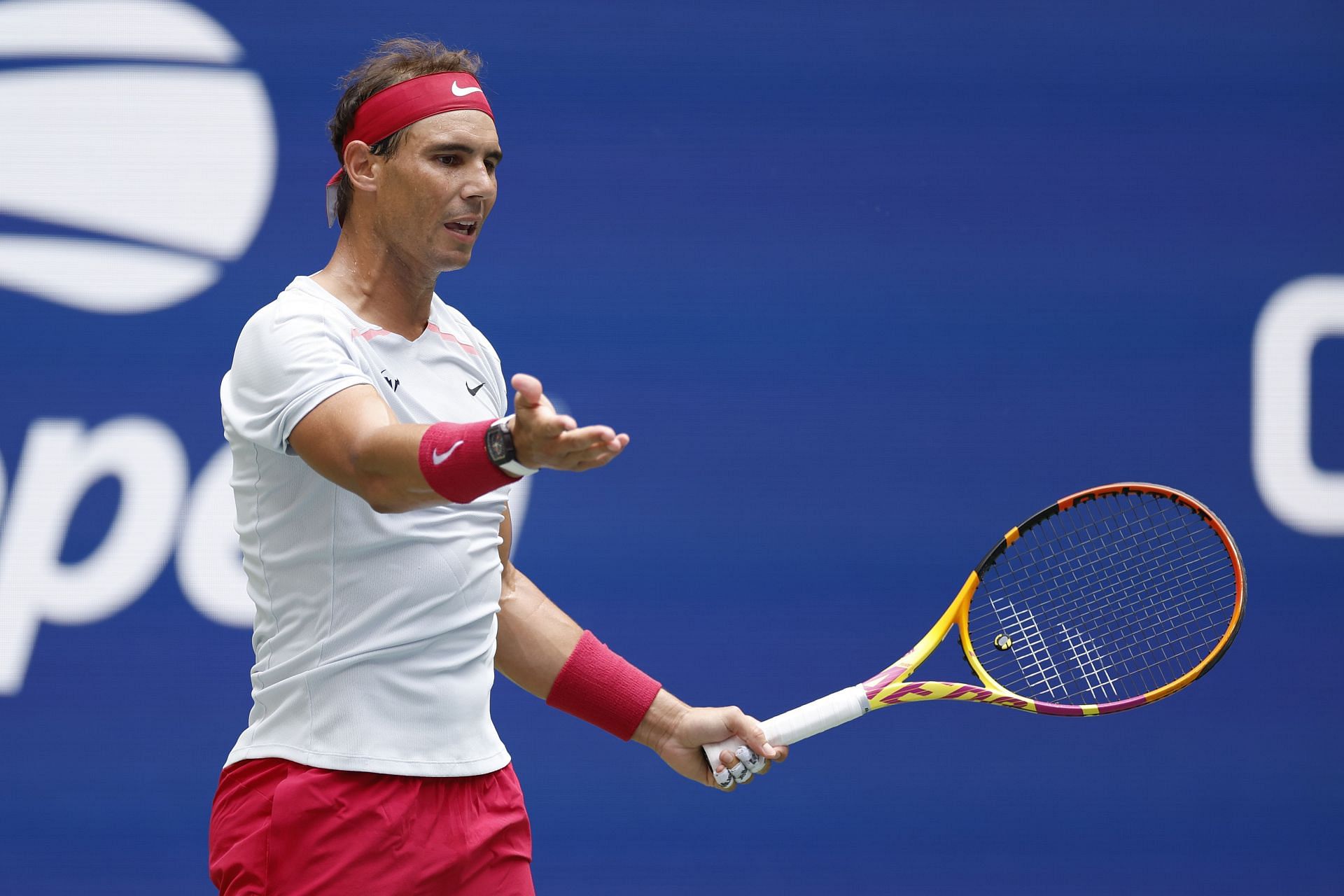 Rafael Nadal during his fourth-round match