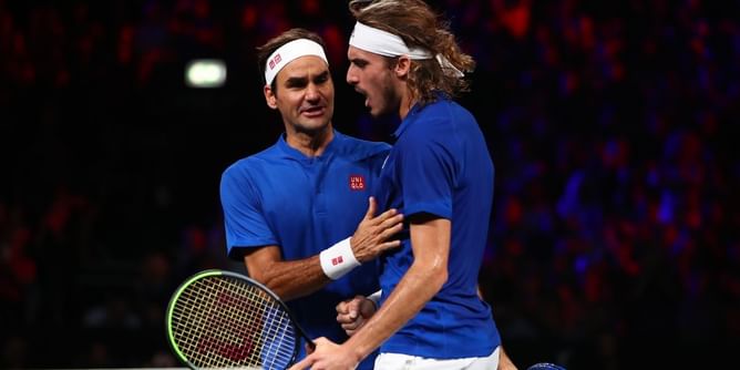 "Fedeborgipas" - Stefanos Tsitsipas catches up with Roger Federer and Bjorn Borg ahead of Laver Cup