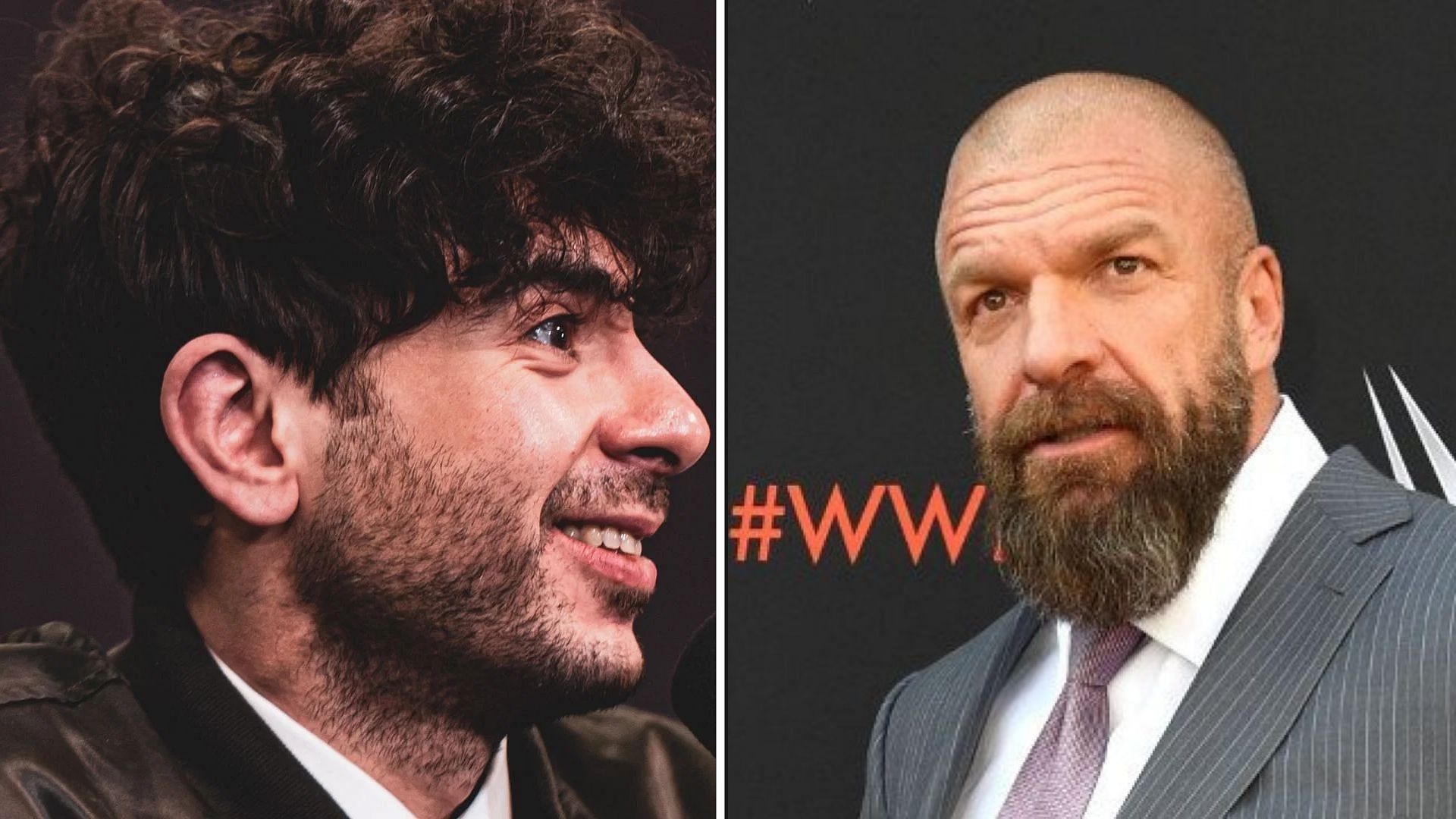 Tony Khan (left), Triple H (right)