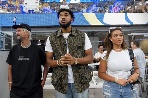 Karl-Anthony Towns at the Buffalo Bills v Los Angeles Rams