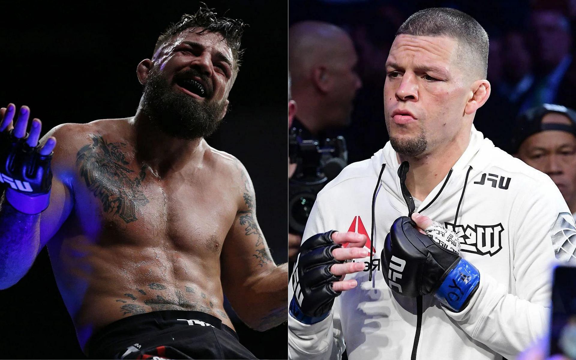 Mike Perry (left) and Nate Diaz (right)