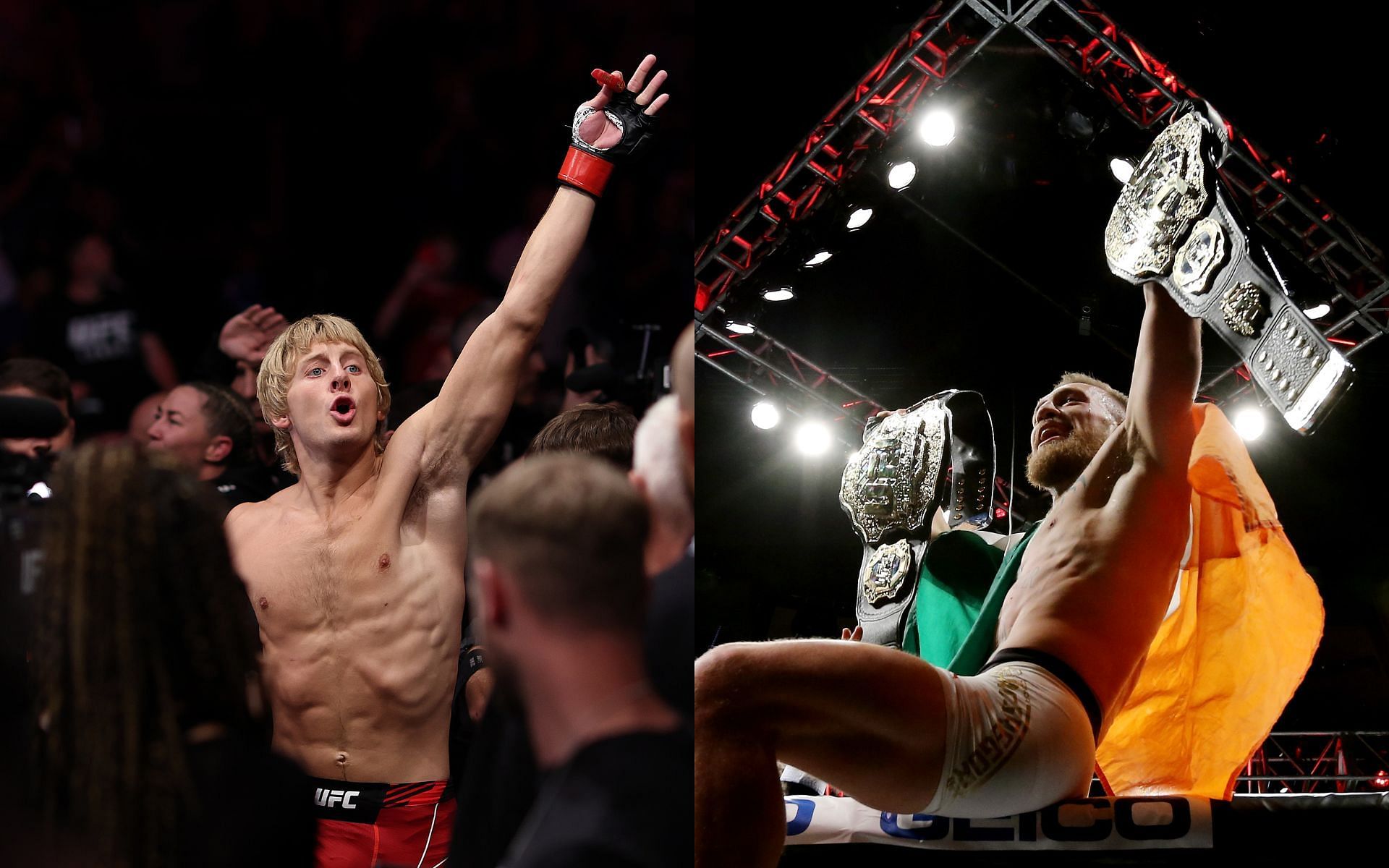 Paddy Pimblett (left) raved about Conor McGregor
