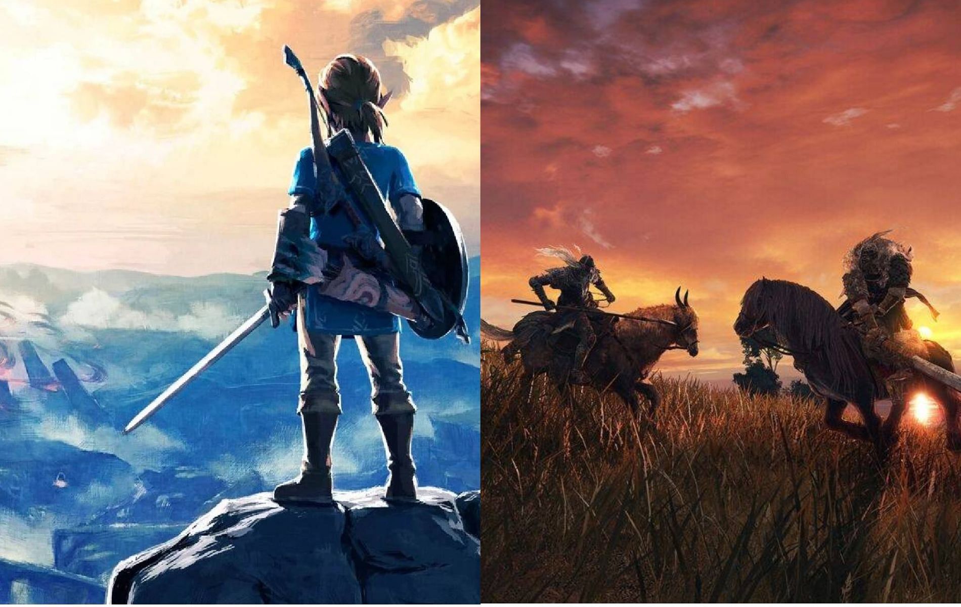 These open-world games made the most impact in recent years (Images via Nintendo and FromSoftware Inc.)