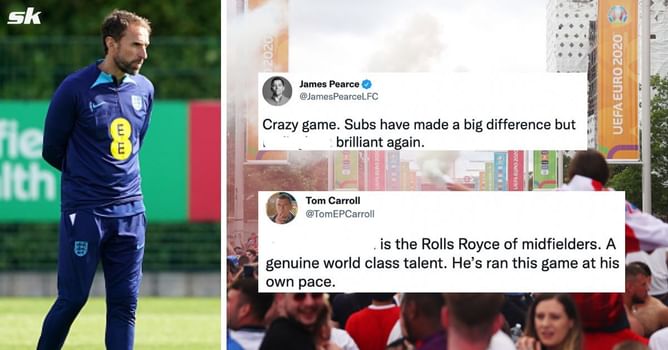 "Played like his life depended on it" Running out of superlatives" - England fans hail midfielder as a 'Rolls Royce' footballer for his world-class display against Germany
