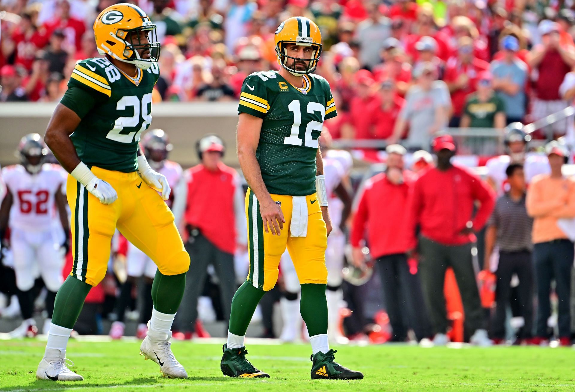 Aaron Rodgers Hints Jumbotron Helped Packers Stop Buccaneers