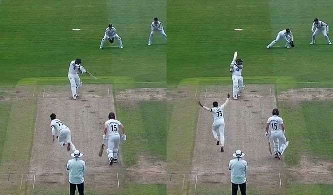 [WATCH] Indian pacer Mohammed Siraj dismisses Pakistan batter Imam-ul-Haq on county debut for Warwickshire