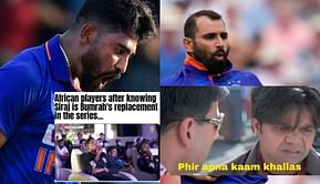 Top 10 funny memes after Mohammed Siraj replaces Jasprit Bumrah in the ongoing T20I series against South Africa