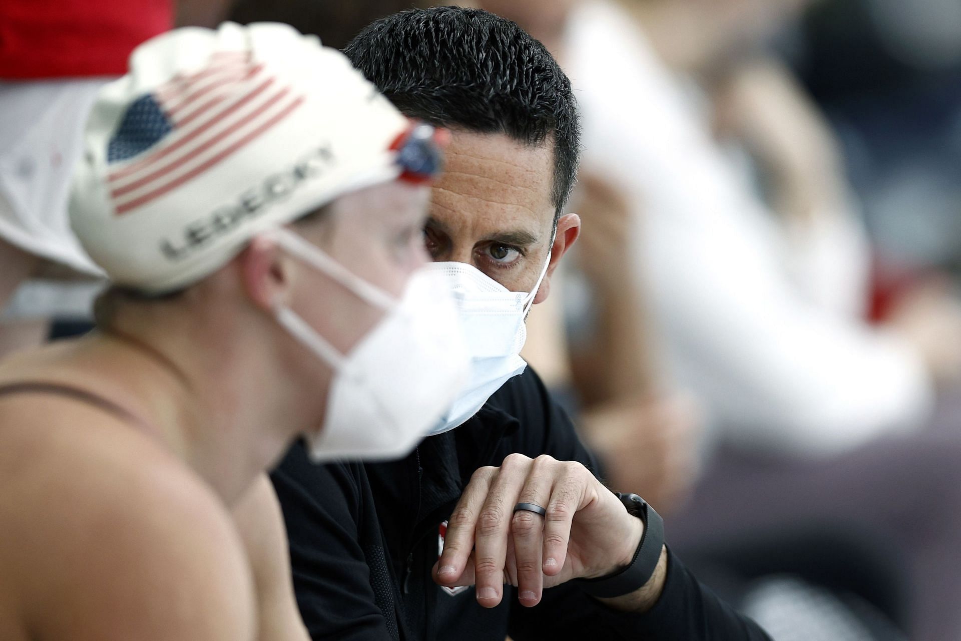 Katie Ledecky and coach Greg Meehan (Credits Maddie Meyer / Getty Images)