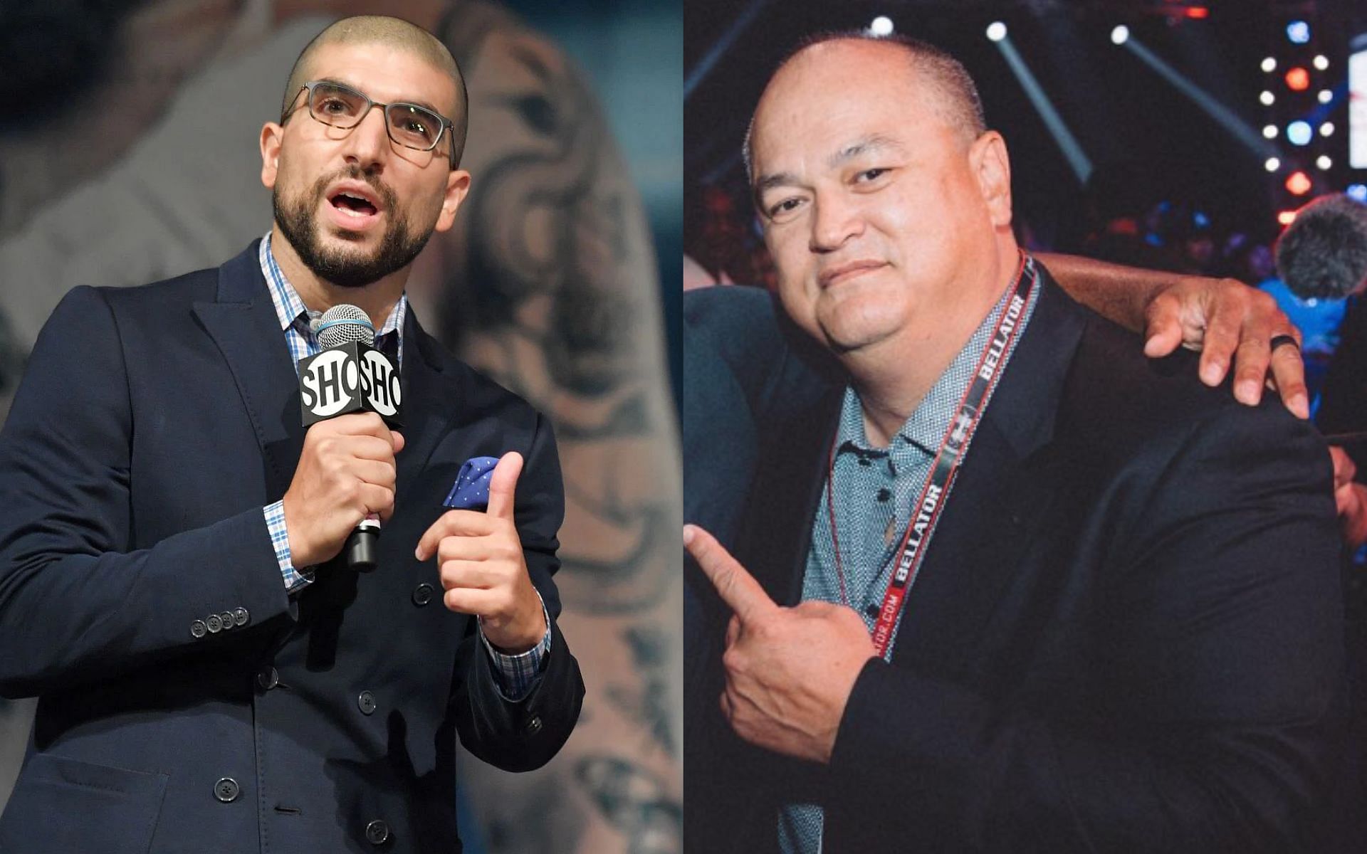 Ariel Helwani (left) and Scott Coker (right)[Image courtesy: @therealscottcoker on Instagram]
