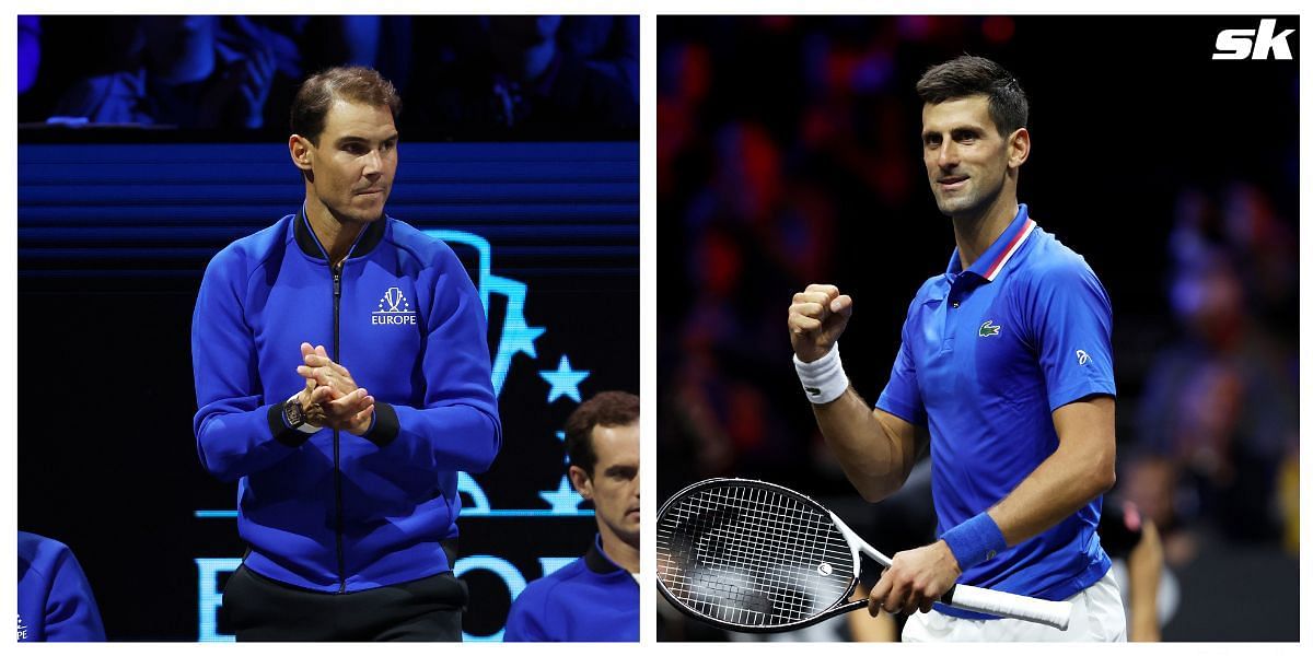 Roger's retirement really out here fixing friendships" - Tennis fans  ecstatic about Rafael Nadal congratulating Novak Djokovic after Laver Cup  win