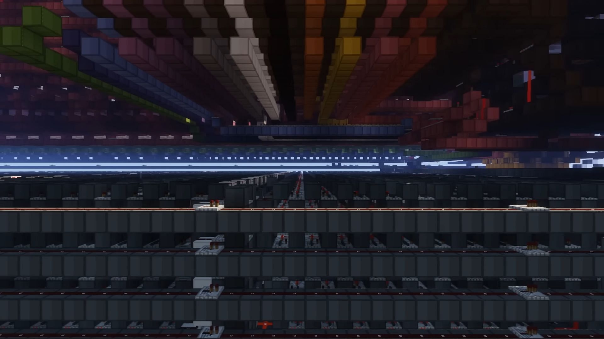 A small area of the entire redstone contraption that ran the sandbox game inside the game (Image via YouTube/sammyuri)