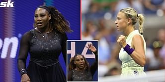 Watch: Serena Williams shows off incredible sportsmanship, directs US Open crowd to stop booing Anett Kontaveit over close line call
