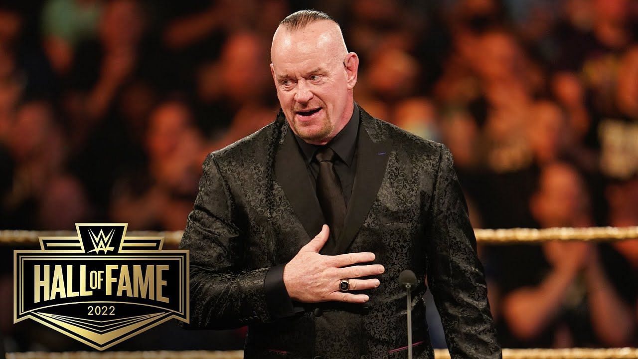 The Undertaker giving his 2022 WWE Hall of Fame speech.