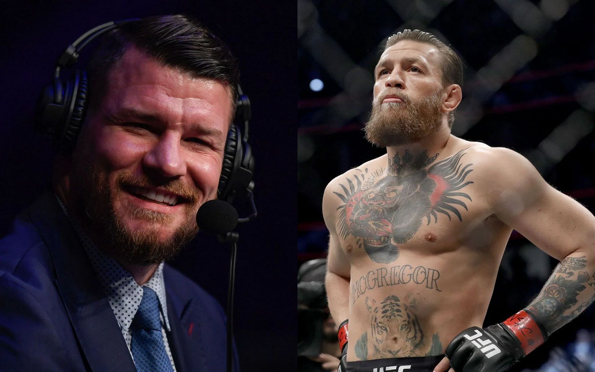 Michael Bisping (left) and Conor McGregor (right)