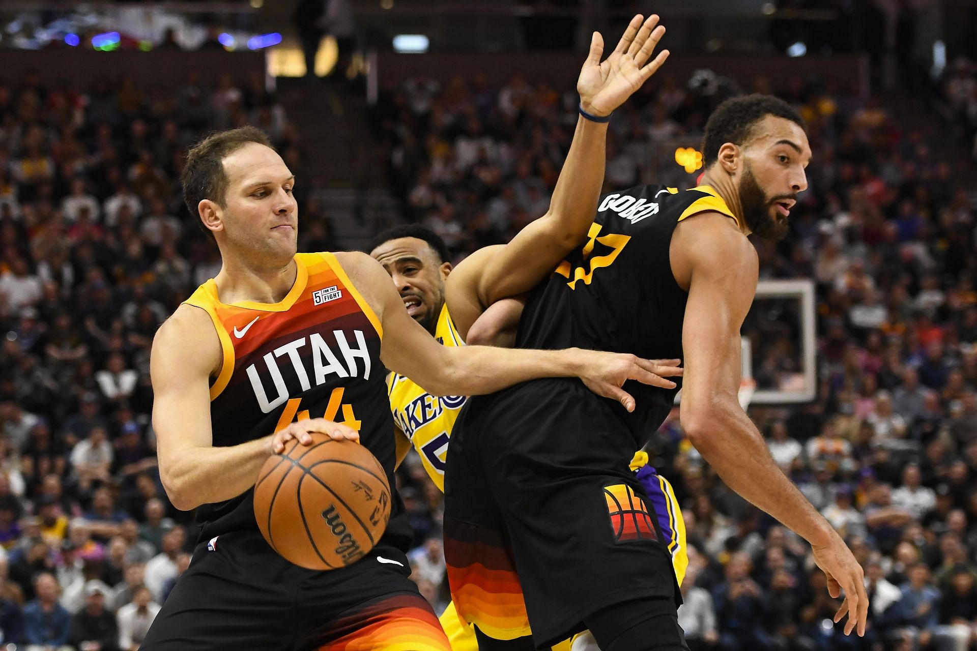 Bojan Bogdanovic in action against the LA Lakers