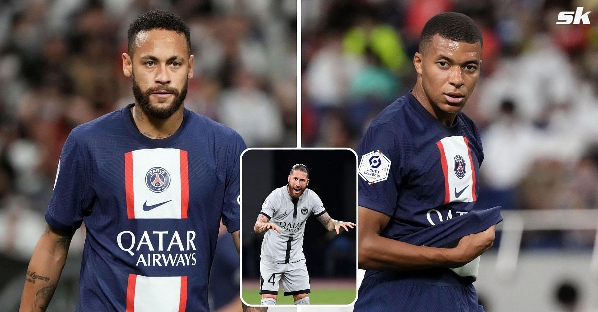 PSG superstar Sergio Ramos had to intervene between Kylian Mbappe and Neymar