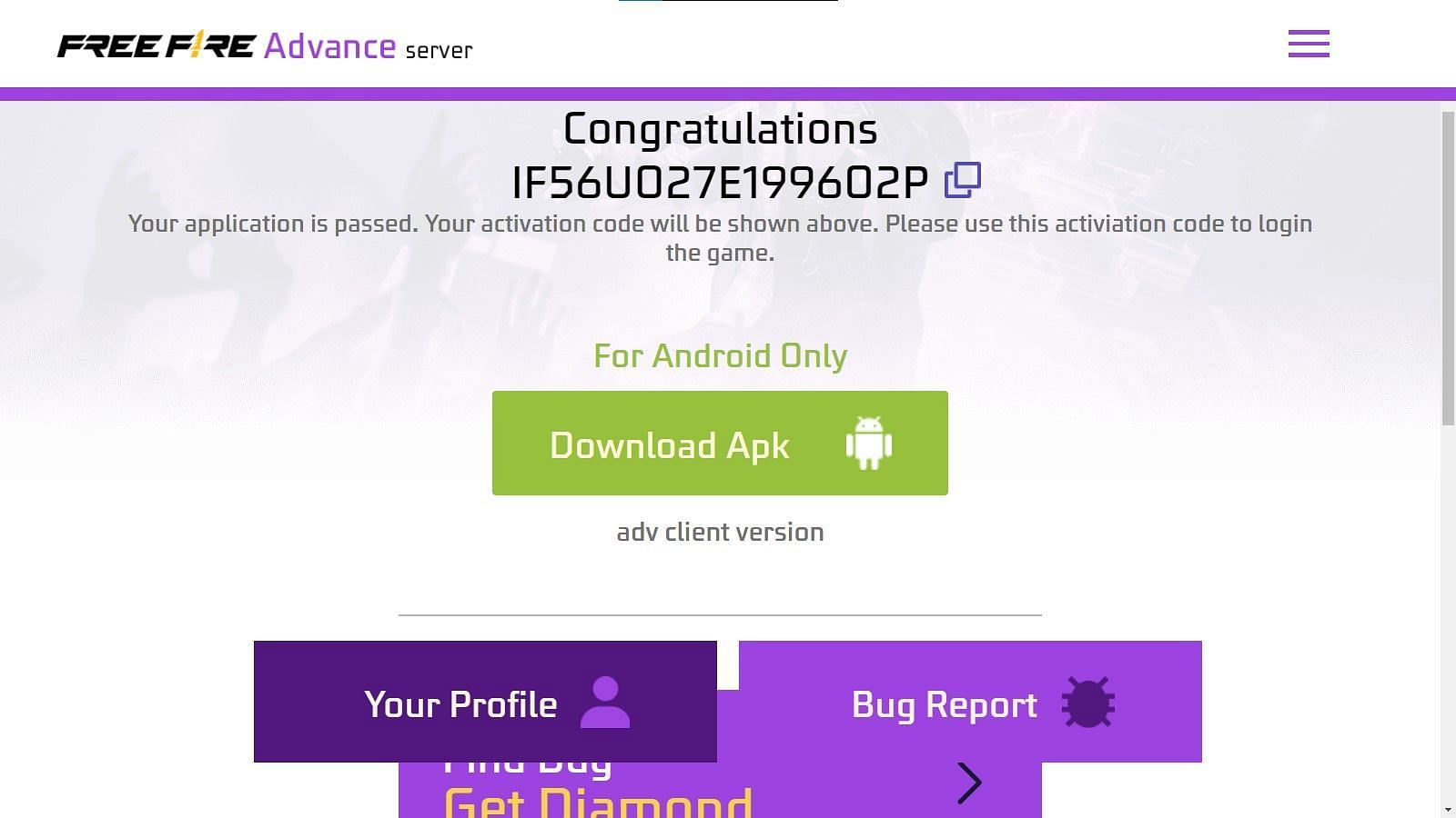 Activation key is limited in number, so interested users should hurry up to get one (Image via Garena)
