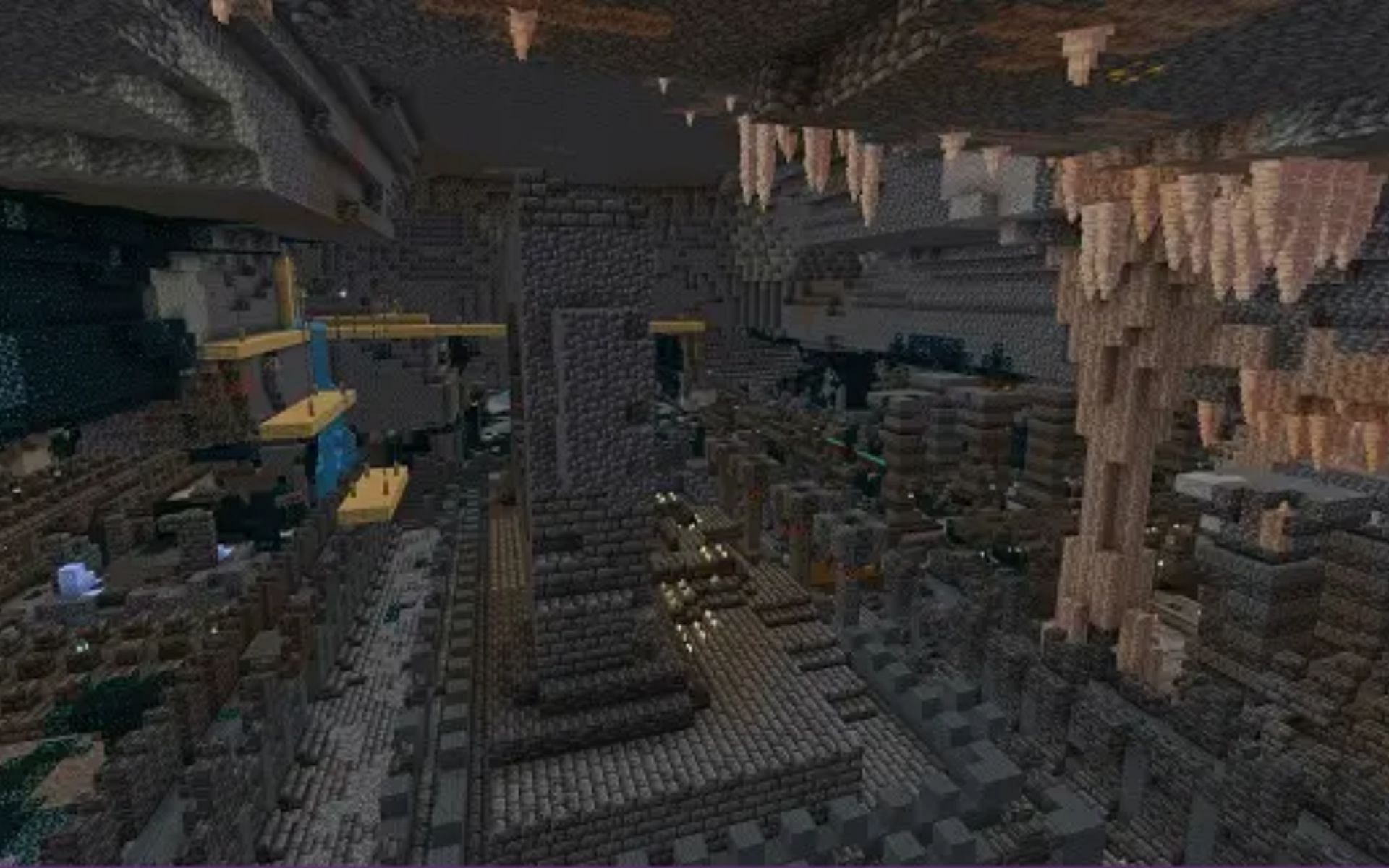 The dripstone-laden ancient city (Image via Minecraft)
