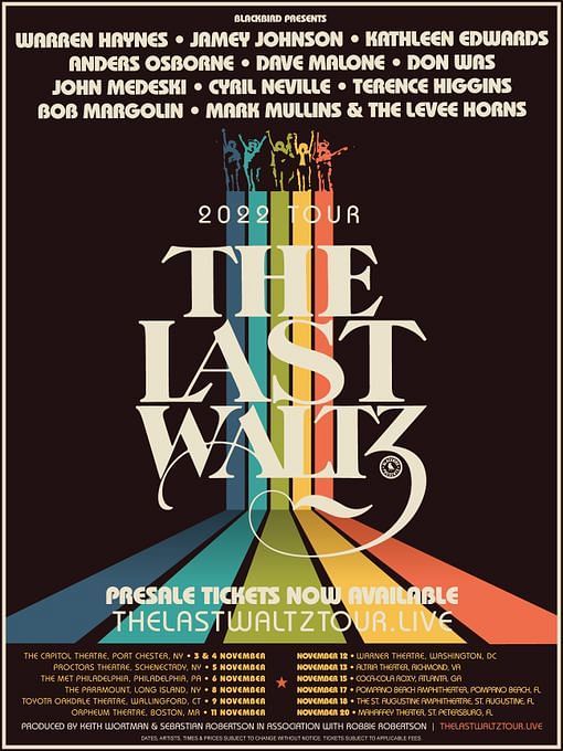 The Last Waltz Tour 2022 Tickets, where to buy, dates and more