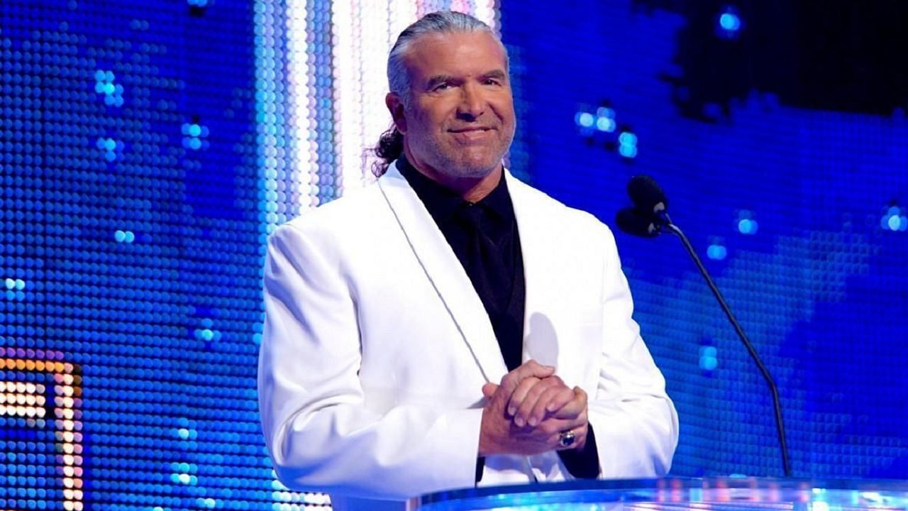 Scott Hall during his WWE Hall of Fame induction