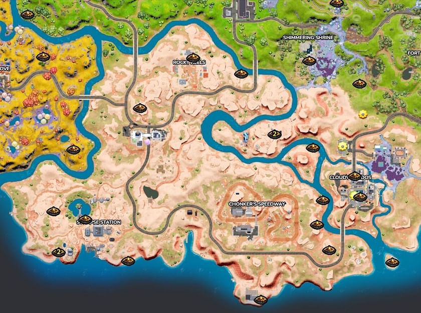 All campfire locations in Fortnite Chapter 3 Season 4