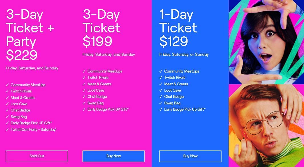 Ticket details (Image via Twitchcon.com)